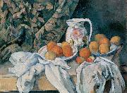 Paul Cezanne Still Life with a Curtain oil painting reproduction